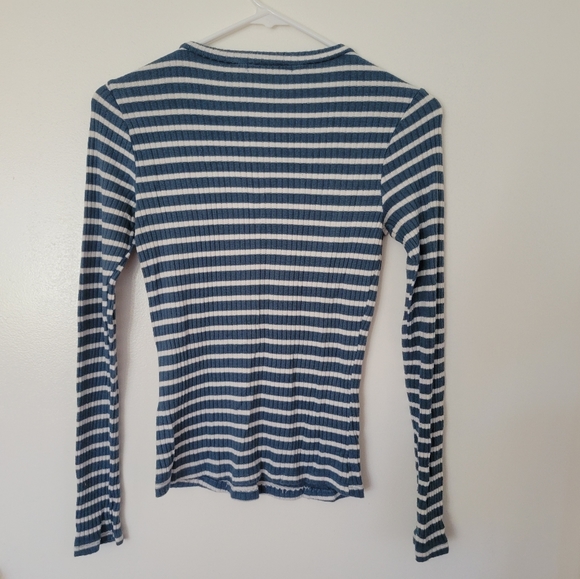 Reformation Blue Striped Clark Top - Picture 6 of 6